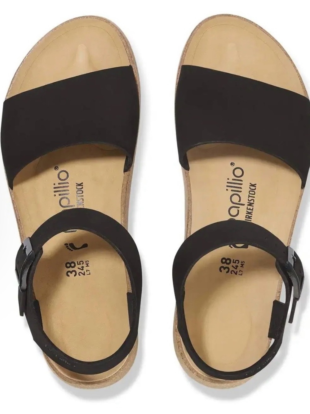 Birkenstock Black Cork Footbed Ankle Strap Sandal - Women - Picture 2 of 9
